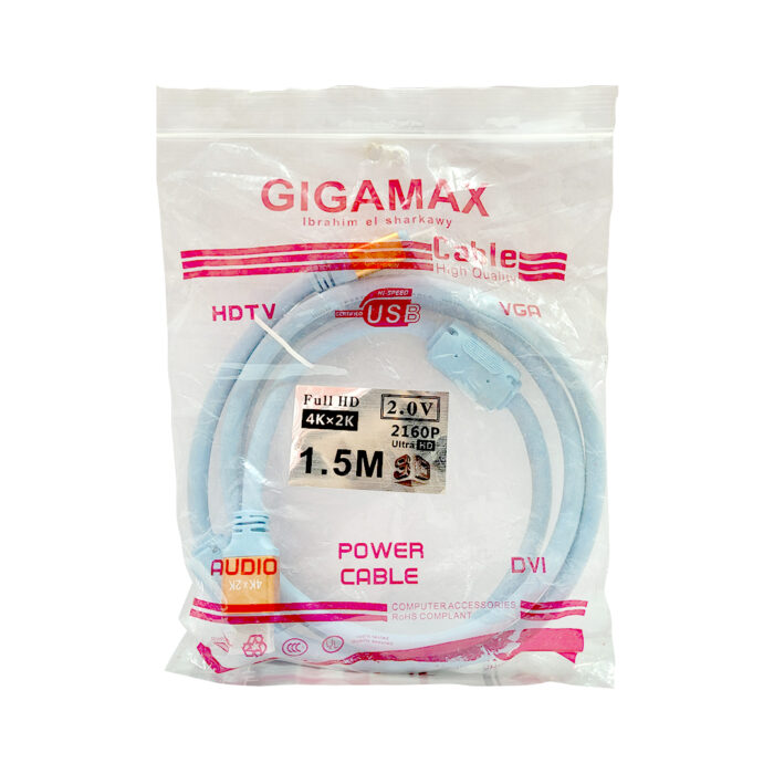 GIGAMAX Full HD 2.0V 4Kx2K 2160P Ultra HD AUDIO 1.5M