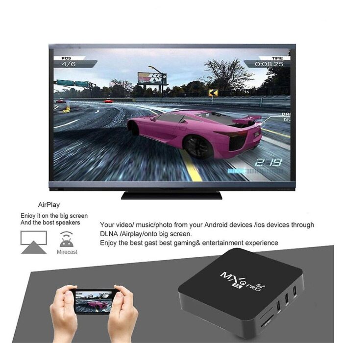 4K android tv box rk3228 hd network 3d smart tv box 2.4g wifi home remote